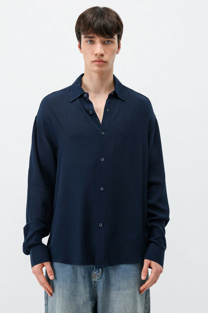 Hafif Dokulu Oversize Gömlek
