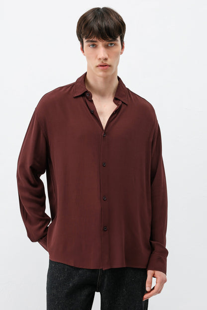 Hafif Dokulu Oversize Gömlek