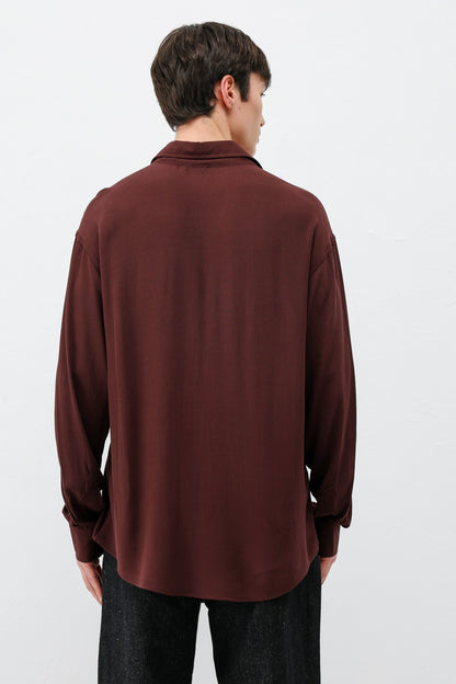Hafif Dokulu Oversize Gömlek