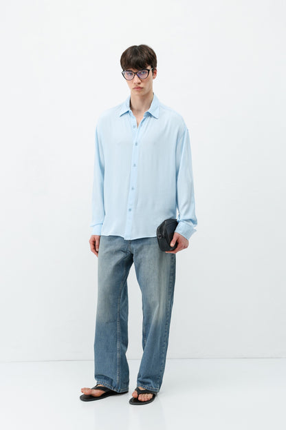 Hafif Dokulu Oversize Gömlek