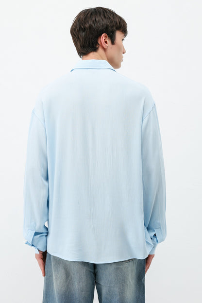 Hafif Dokulu Oversize Gömlek