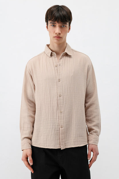 Müslin Kumaş Oversize Gömlek