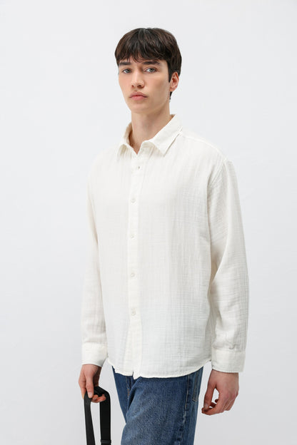 Müslin Kumaş Oversize Gömlek