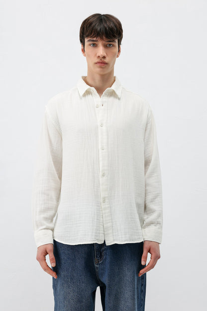 Müslin Kumaş Oversize Gömlek