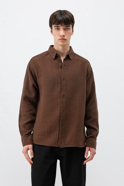 Müslin Kumaş Oversize Gömlek