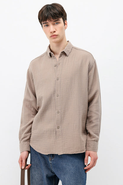 Müslin Kumaş Oversize Gömlek