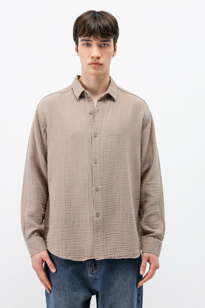 Müslin Kumaş Oversize Gömlek