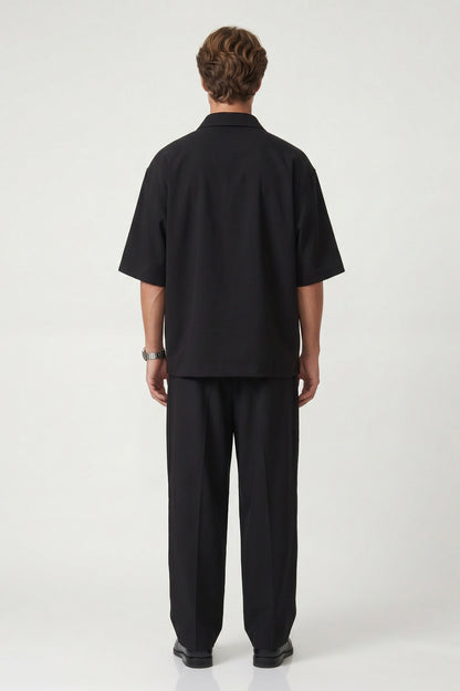 Oversize Esnek Kumaşlı Cepli Gömlek