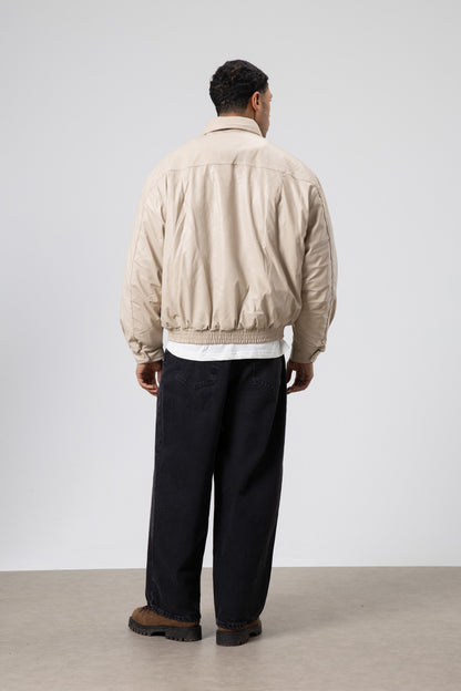 Basic Suni Deri Oversize Ceket
