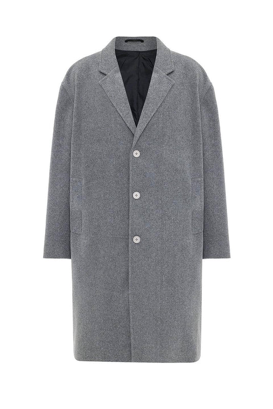 Oversize Uzun Kaşe Kaban