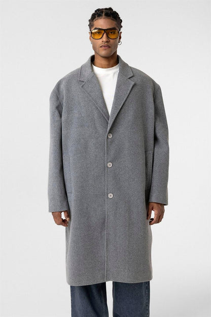 Oversize Uzun Kaşe Kaban