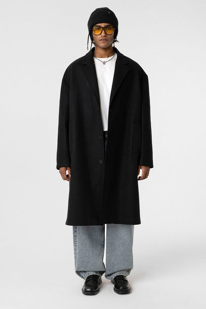 Oversize Uzun Kaşe Kaban