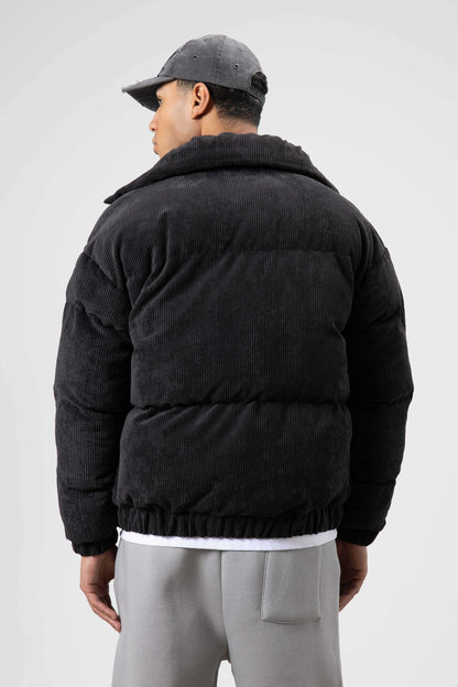 Oversize Kadife Şişme Mont