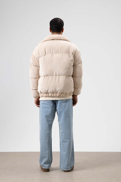Oversize Kadife Şişme Mont