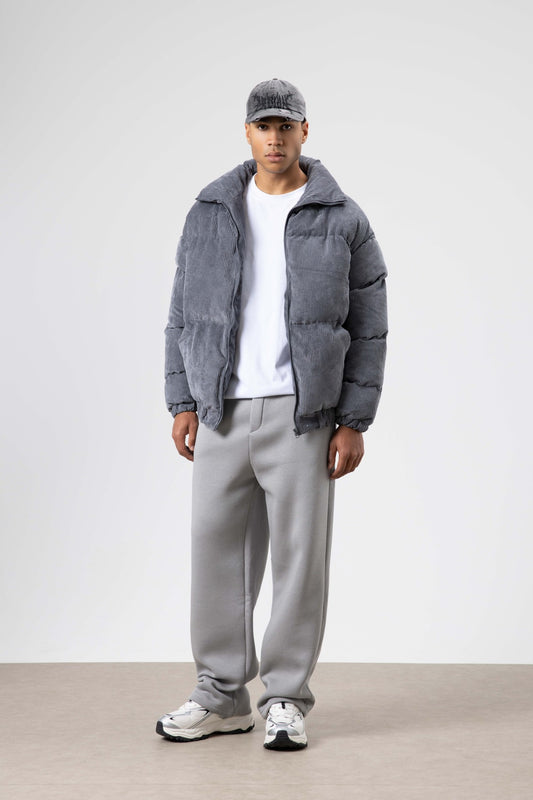Oversize Kadife Şişme Mont