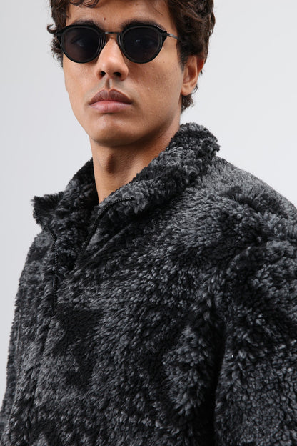 Oversize Peluş Mont