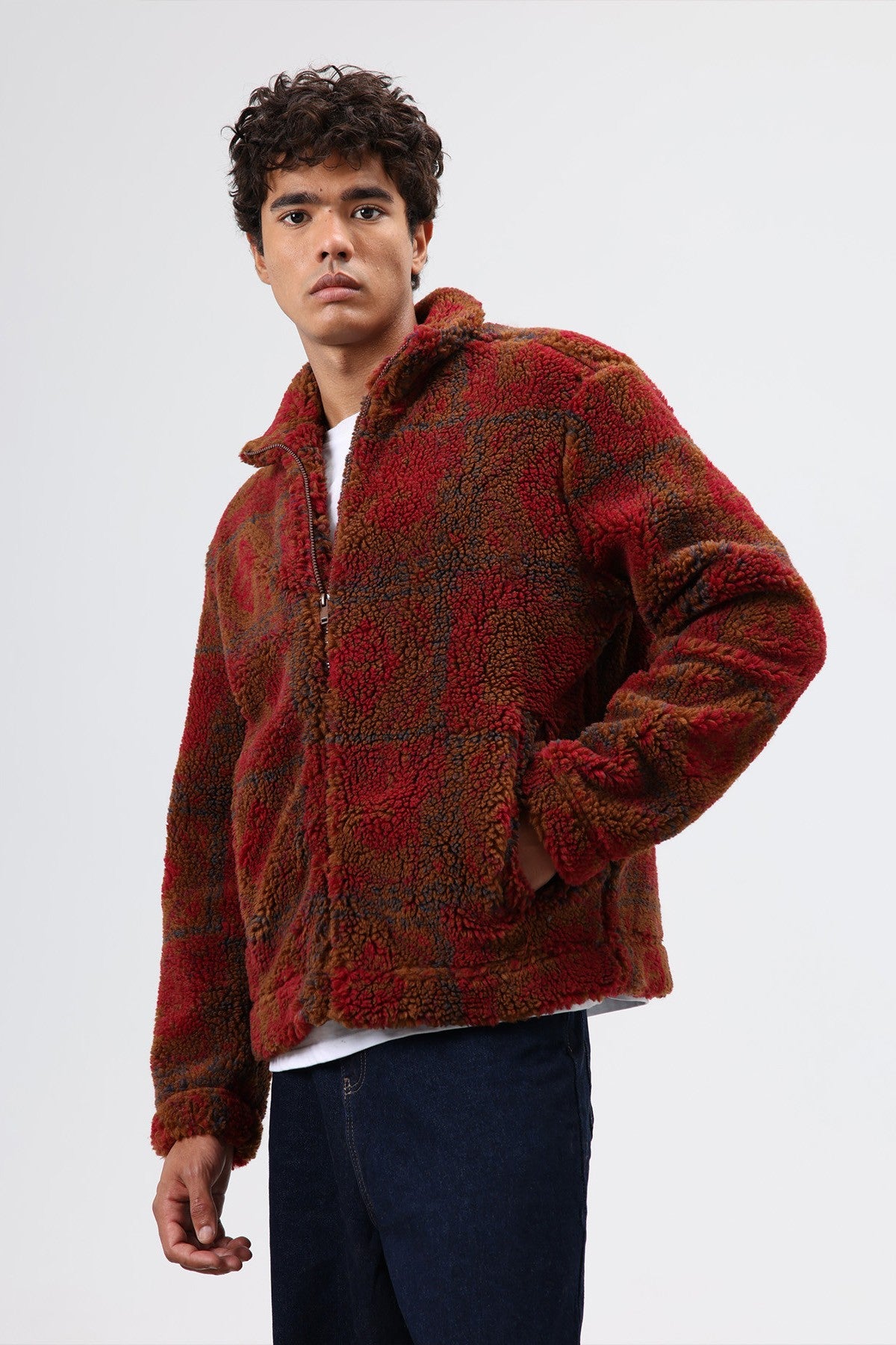 Oversize Peluş Mont