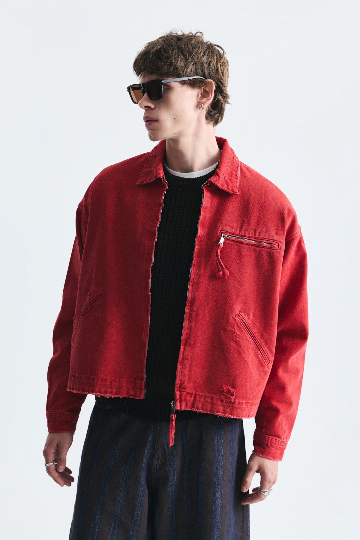Oversize Fermuar Kapama Kot Mont