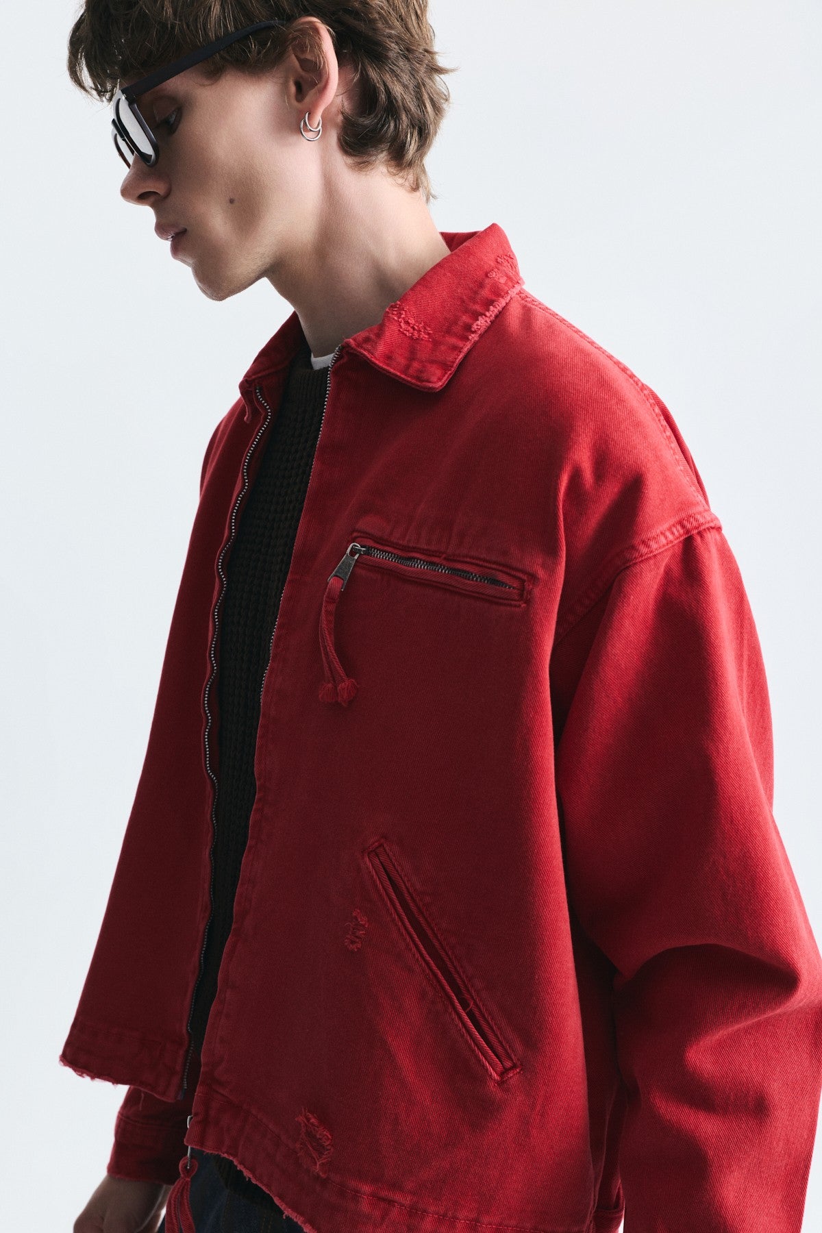 Oversize Fermuar Kapama Kot Mont