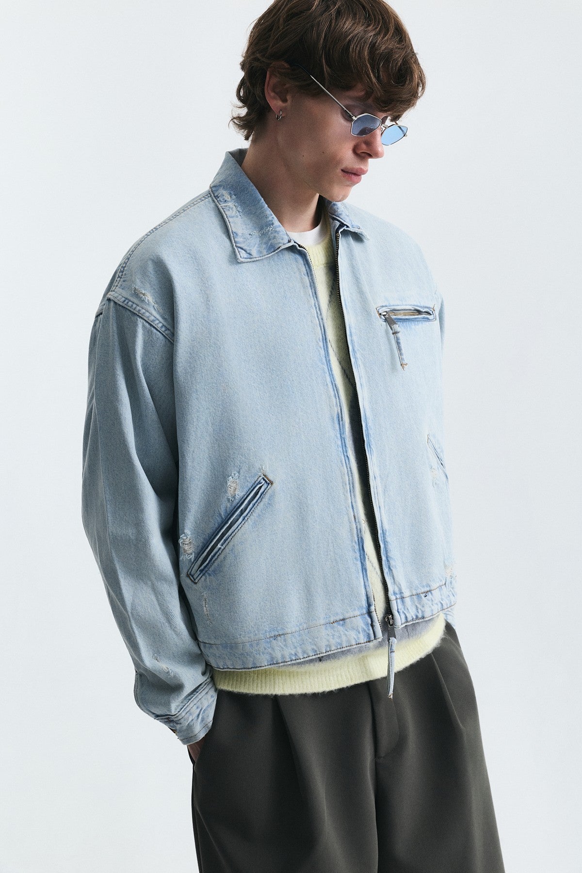 Oversize Fermuar Kapama Kot Mont