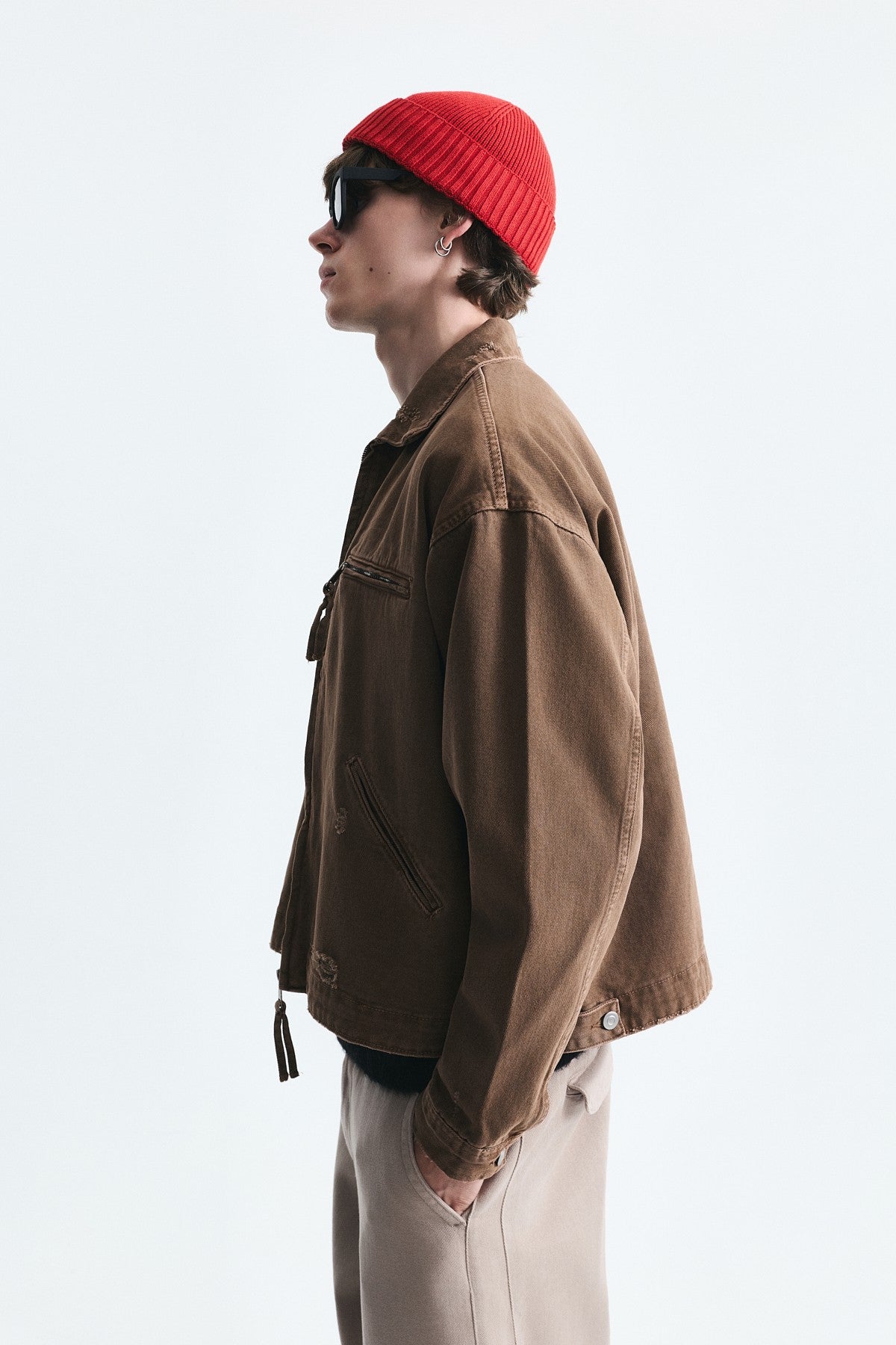 Oversize Fermuar Kapama Kot Mont