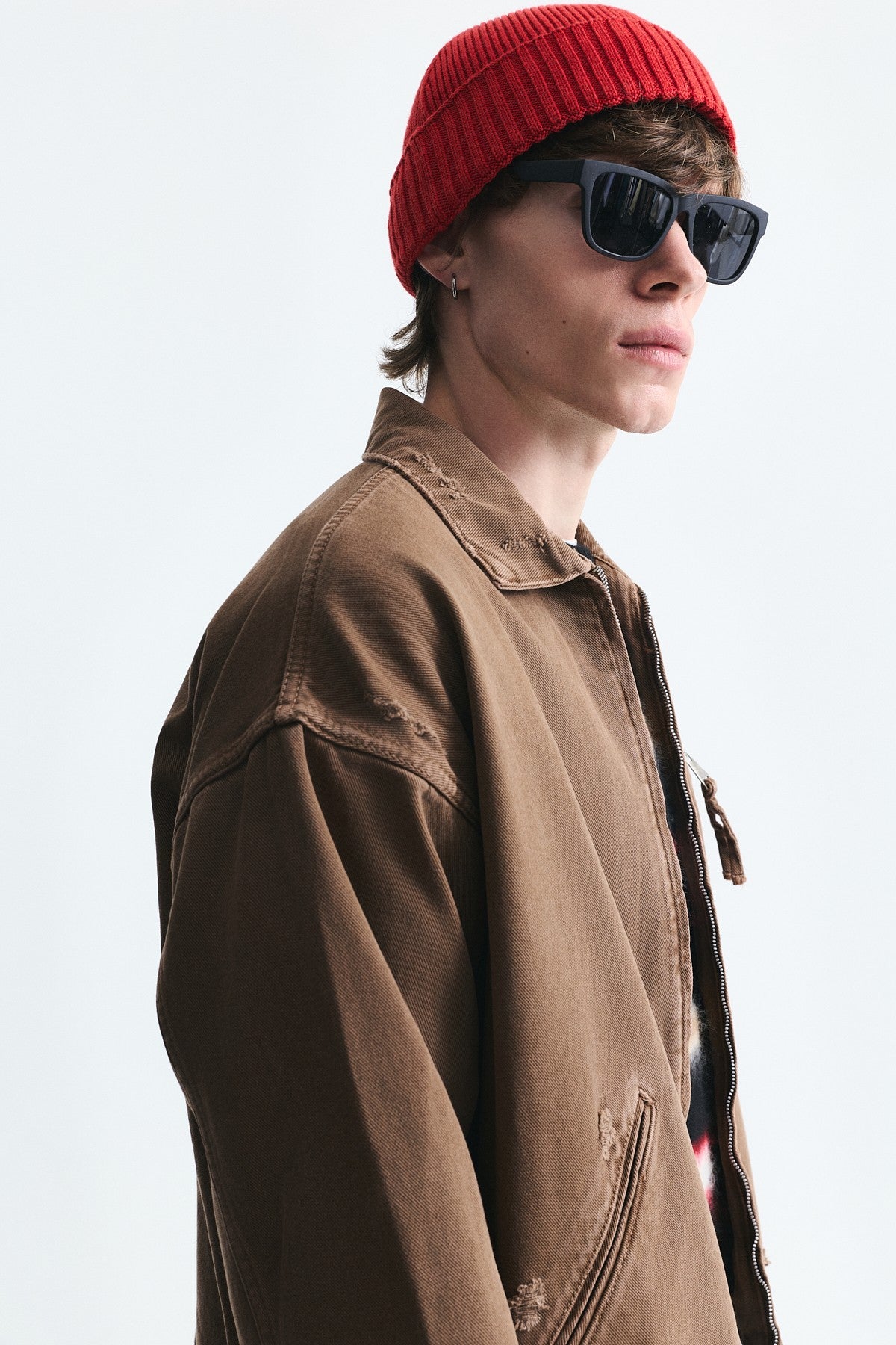 Oversize Fermuar Kapama Kot Mont