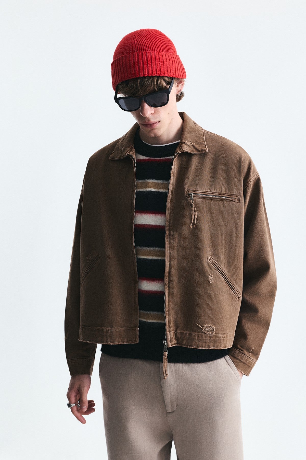 Oversize Fermuar Kapama Kot Mont