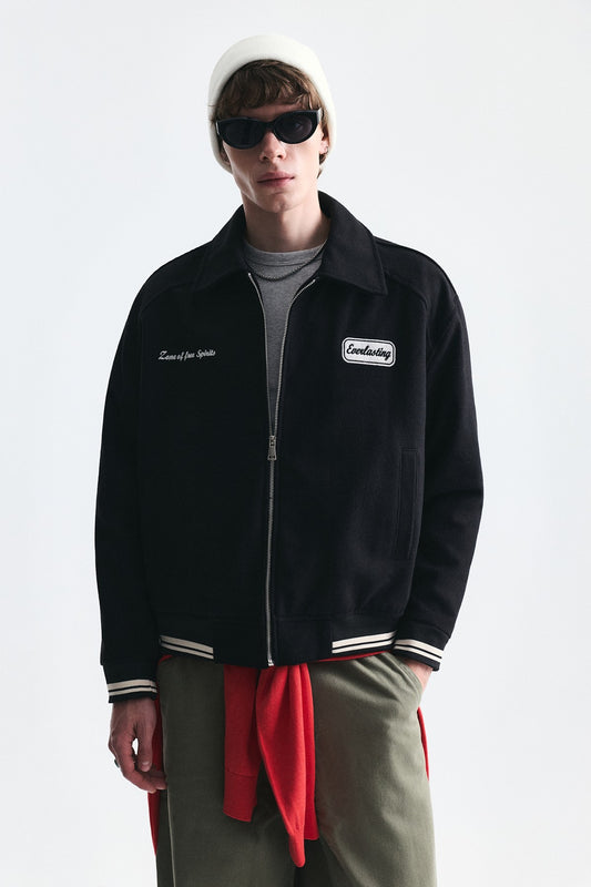 Boxy Fit Baskılı Mont