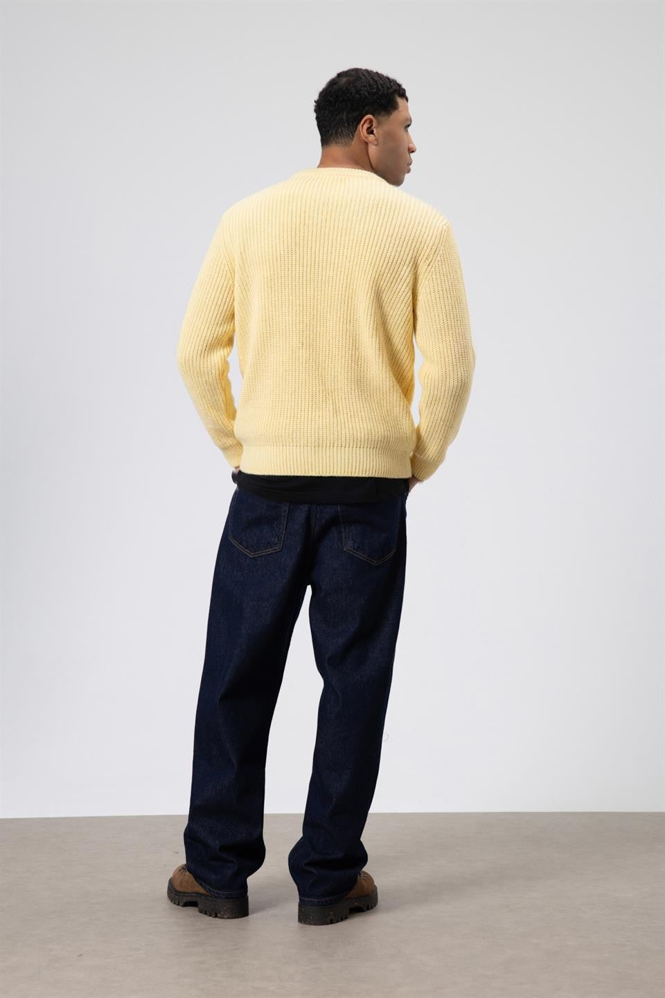 Bisiklet Yaka Oversize Triko Kazak