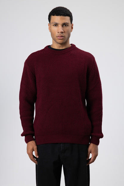 Bisiklet Yaka Oversize Triko Kazak V60-10