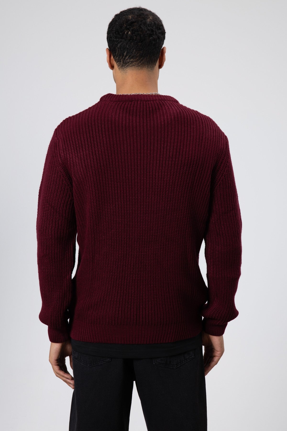 Bisiklet Yaka Oversize Triko Kazak V60-10