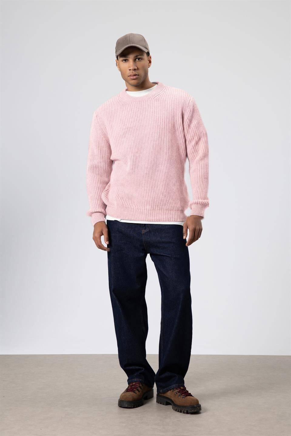 Bisiklet Yaka Oversize Triko Kazak