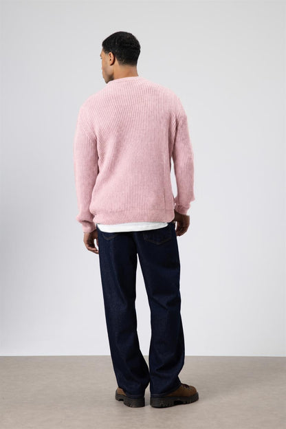 Bisiklet Yaka Oversize Triko Kazak