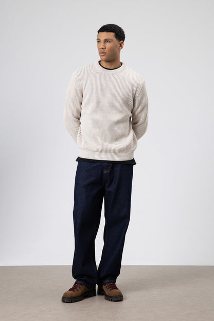 Bisiklet Yaka Oversize Triko Kazak