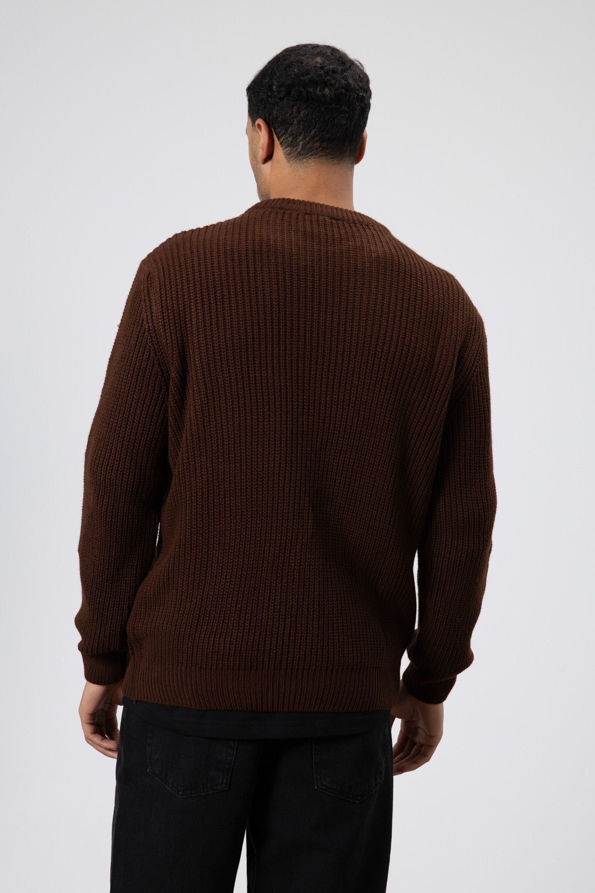 Bisiklet Yaka Oversize Triko Kazak V60-10