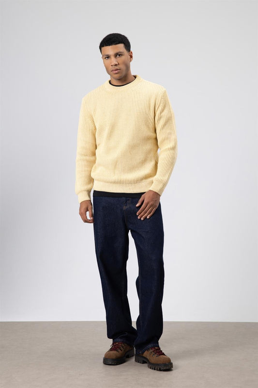 Bisiklet Yaka Oversize Triko Kazak