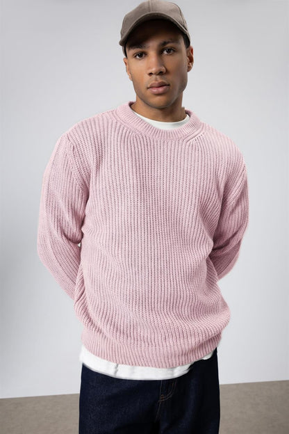 Bisiklet Yaka Oversize Triko Kazak