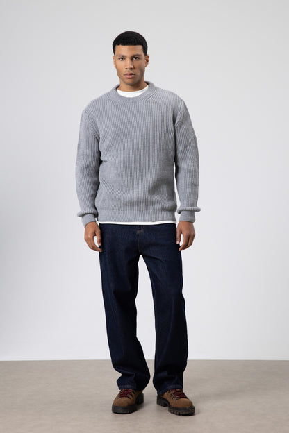 Bisiklet Yaka Oversize Triko Kazak