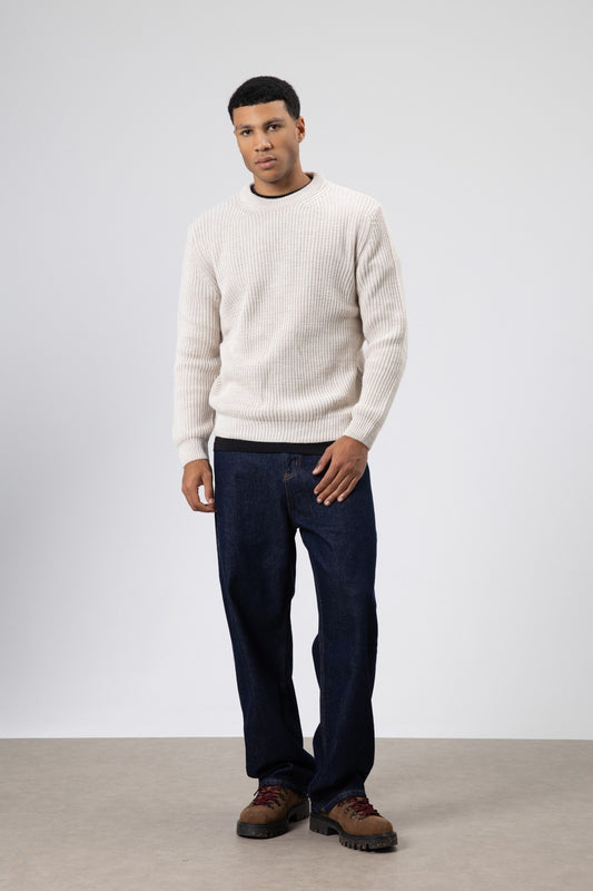 Bisiklet Yaka Oversize Triko Kazak