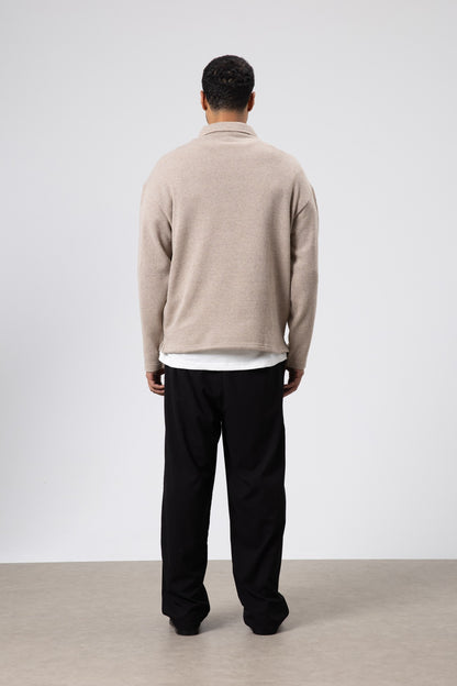 Oversize Polo Yaka Triko Kazak