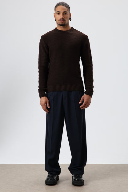 Bisiklet Yaka Oversize Triko Kazak