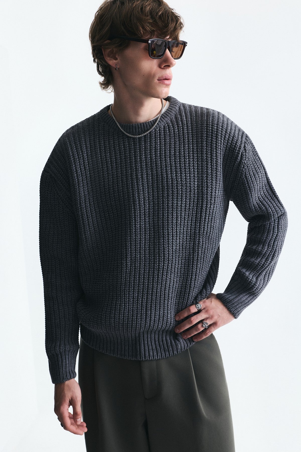 Oversize Basic Triko Kazak