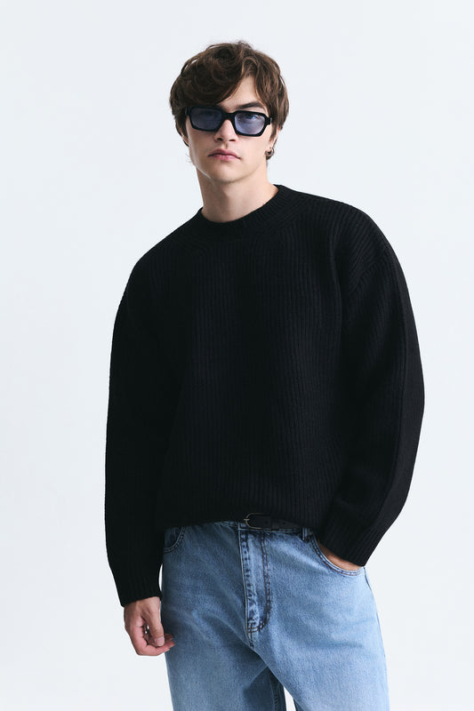 Oversize Fitilli Triko Kazak
