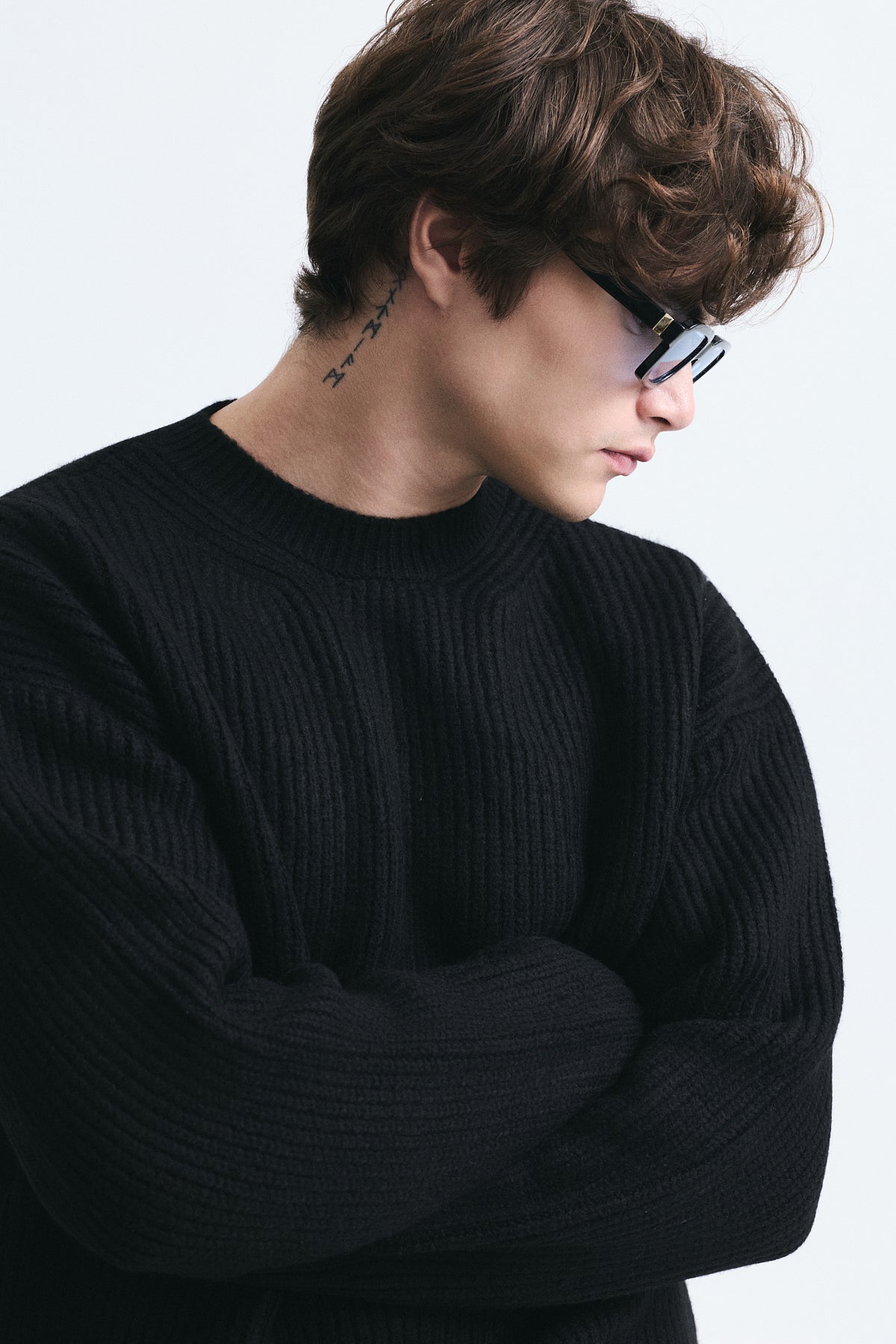 Oversize Fitilli Triko Kazak