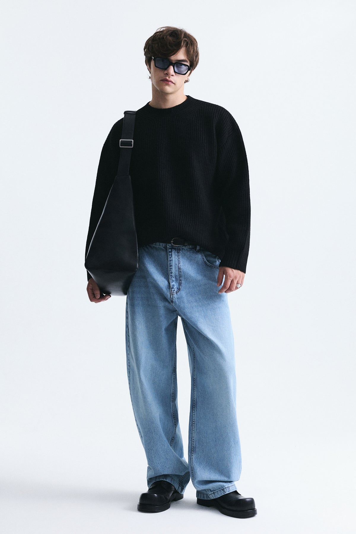 Oversize Fitilli Triko Kazak