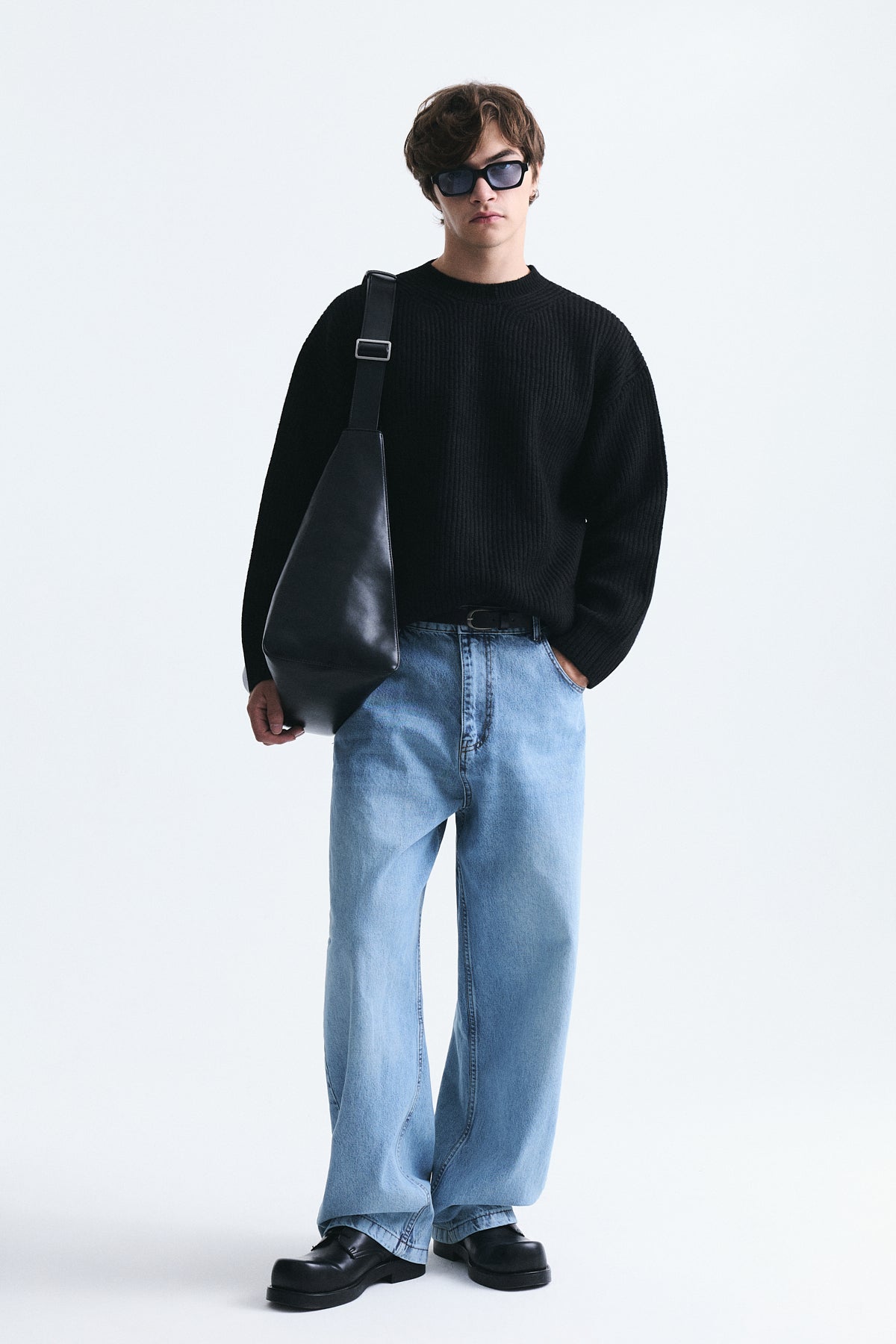 Oversize Fitilli Triko Kazak