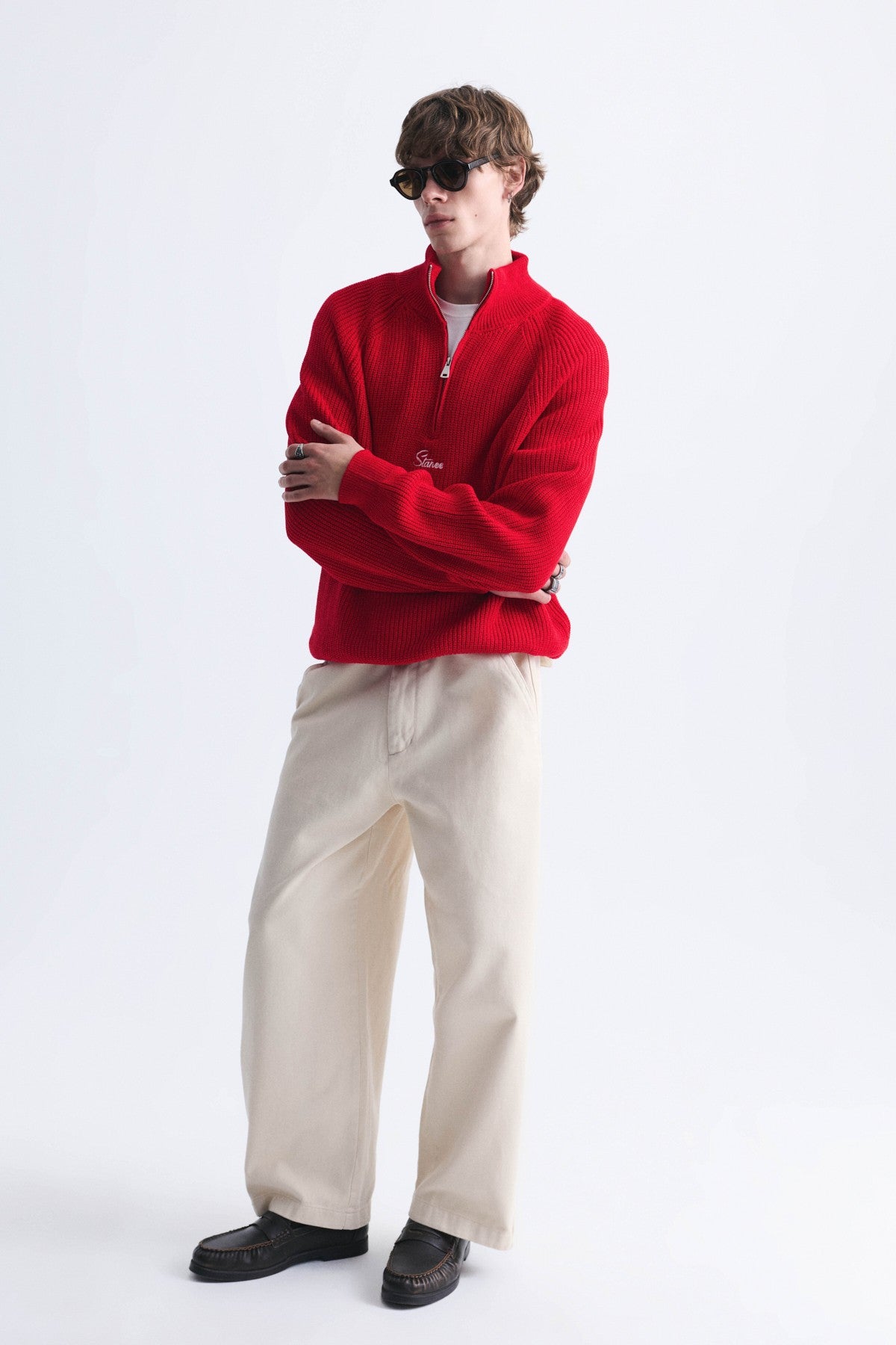 Fermuar Kapama Dik Yaka Sweatshirt