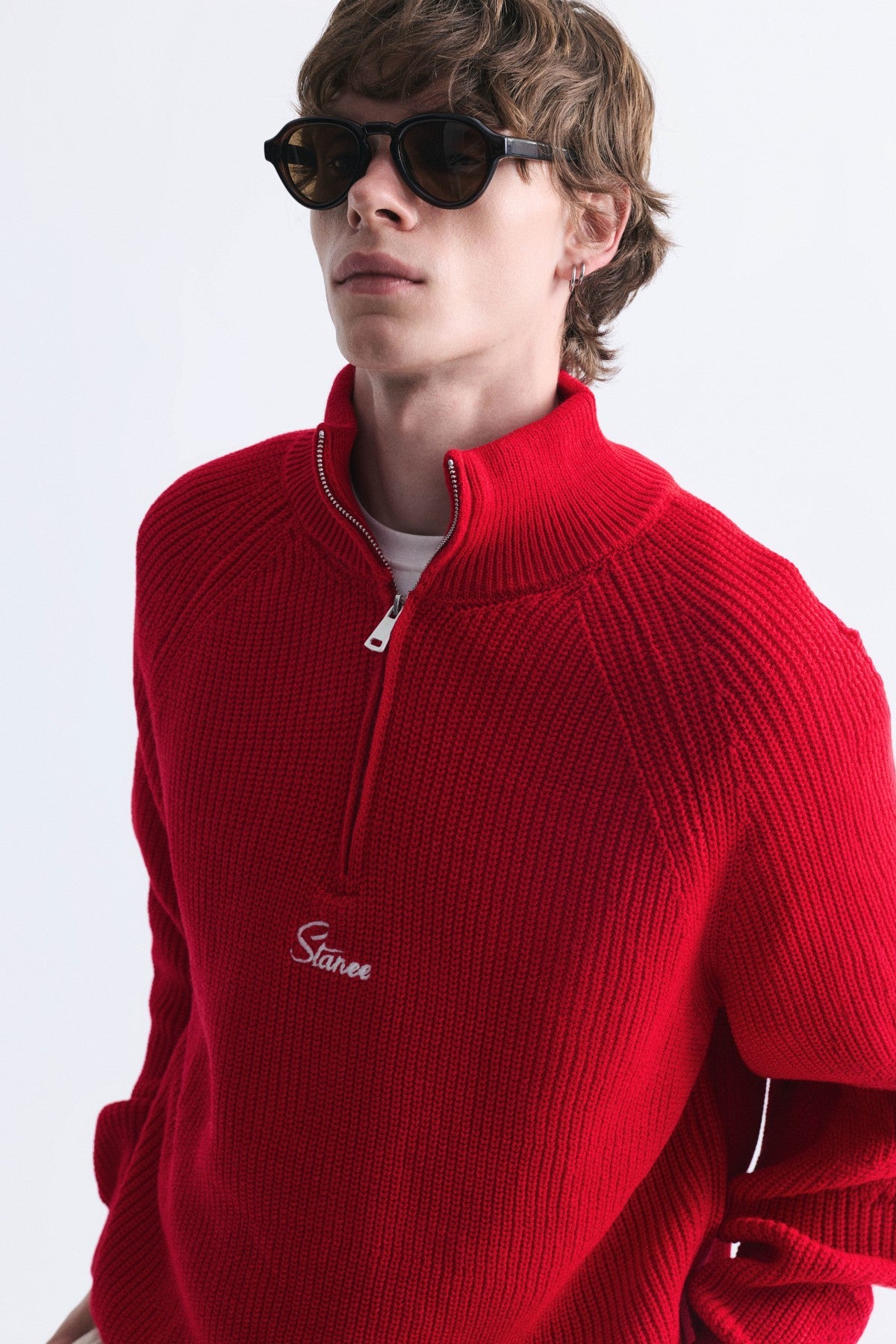 Fermuar Kapama Dik Yaka Sweatshirt