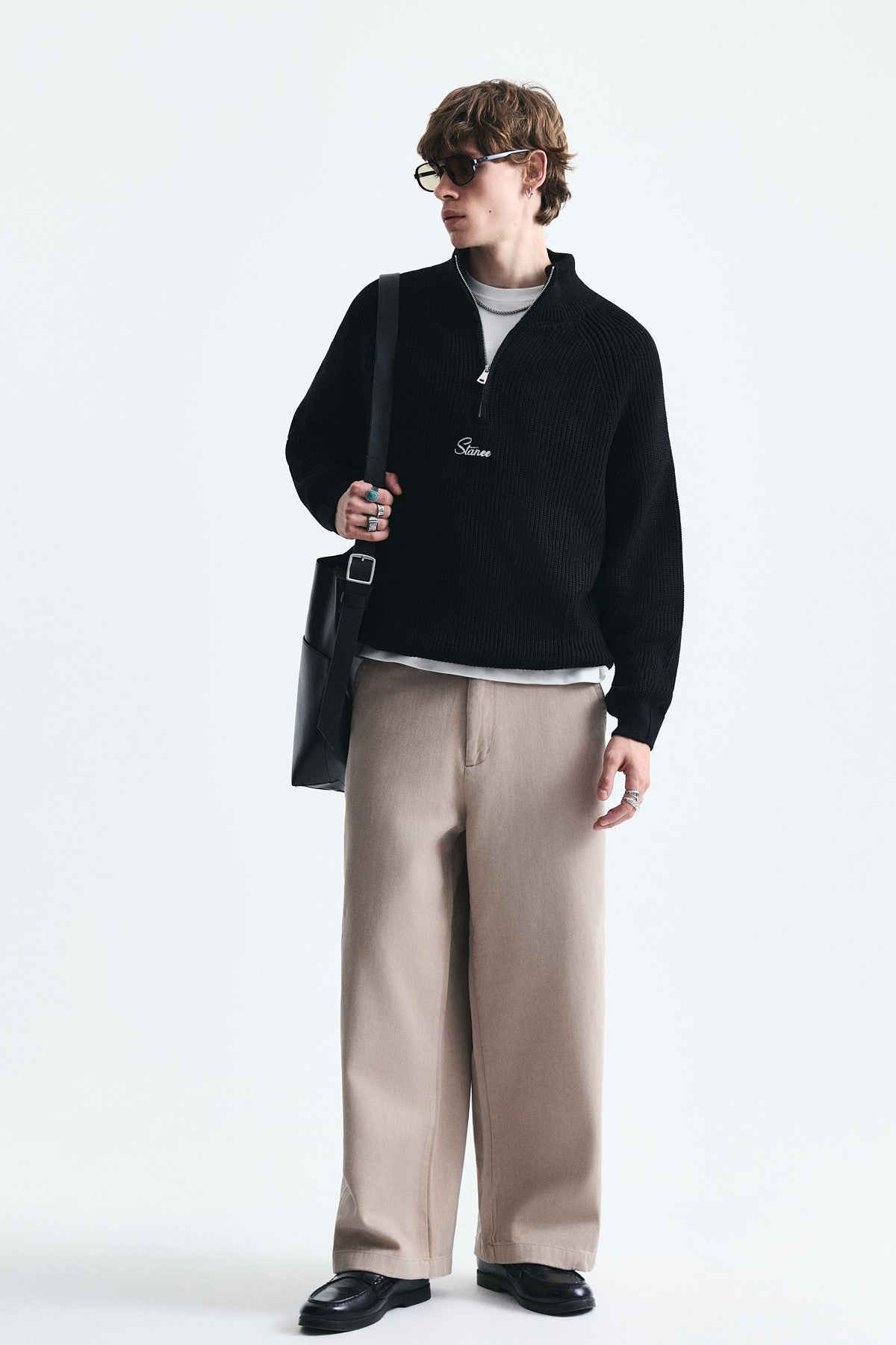 Fermuar Kapama Dik Yaka Sweatshirt