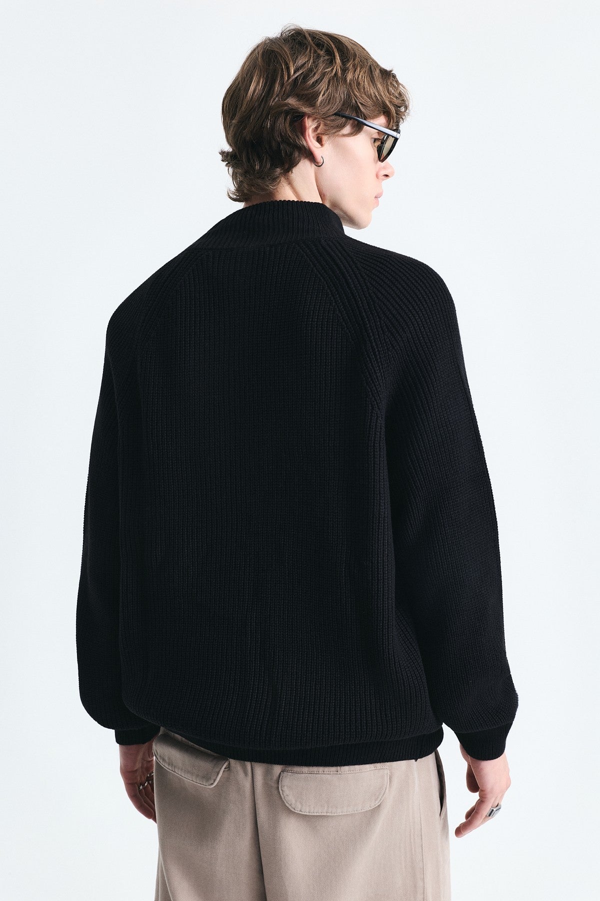 Fermuar Kapama Dik Yaka Sweatshirt